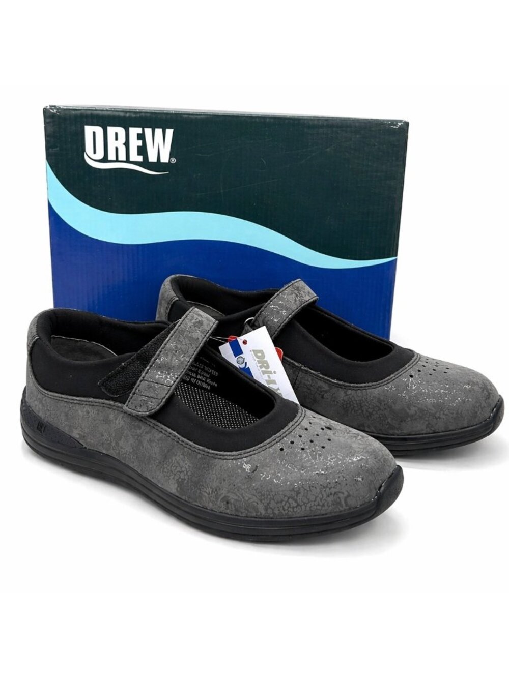 Drew Rose Mary Jane Foil Leather Orthopedic Walking Shoes Women's 7.5 14375-96